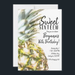 Invitation Golden Tropical Pineapple Sweet 16 Beach Party<br><div class="desc">Personnaliser pour tout événement.</div>