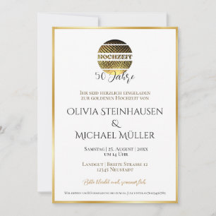 Invitation Goldene Hochzeit Einladung deutsch