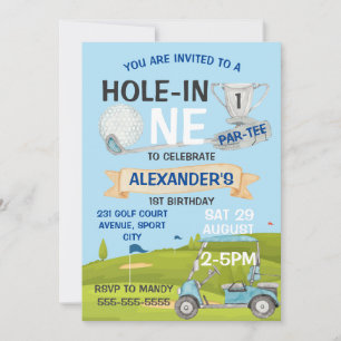 Invitation Golf 1er anniversaire