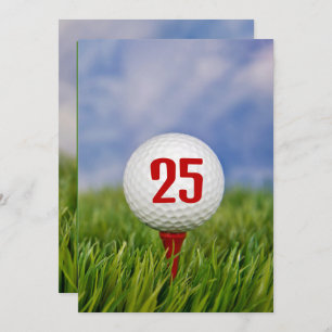 Invitation Golf 25e fête d'anniversaire
