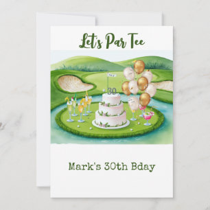 Invitation Golf 30e anniversaire Par tee trente