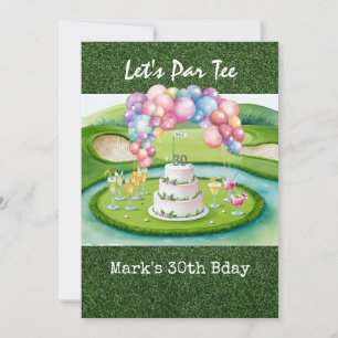 Invitation Golf 30e anniversaire Par tee trente