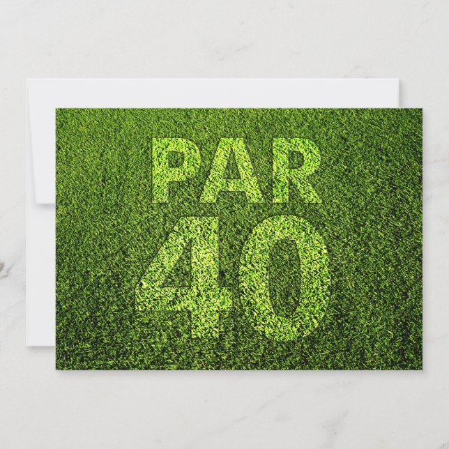 Invitation Golf 40e anniversaire (Devant)