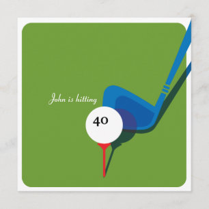 Invitation Golf 40th Birthday - Toujours Swinging!