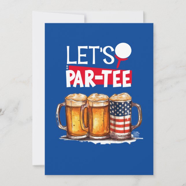 Invitation Golf 4 juillet fête de l'Indépendance (Devant)