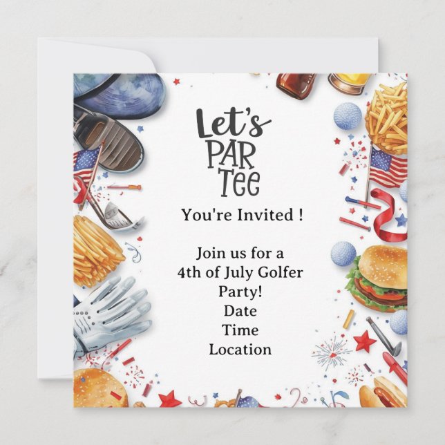 Invitation GOLF  4 juillet   Fête de l'Indépendance des golfe (Devant)