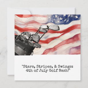 Invitation Golf  4 juillet Jour de l'Indépendance 