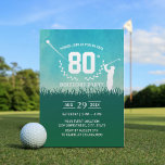 Invitation Golf Anniversaire<br><div class="desc">Golf Swing 80th Birthday Party Invitations.</div>