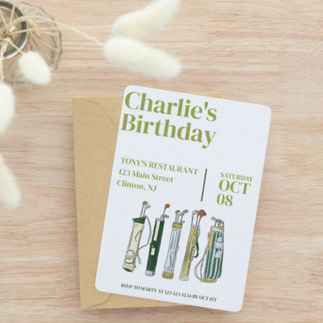 Invitation Golf Anniversaire (Créateur téléchargé)