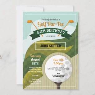Invitation Golf Anniversaire Fête N'importe quel âge Golf Inv