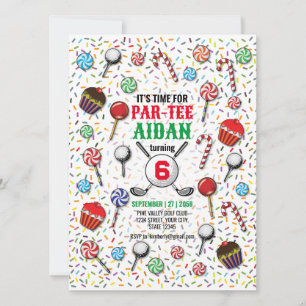 Invitation Golf Anniversaire Par Tee Design