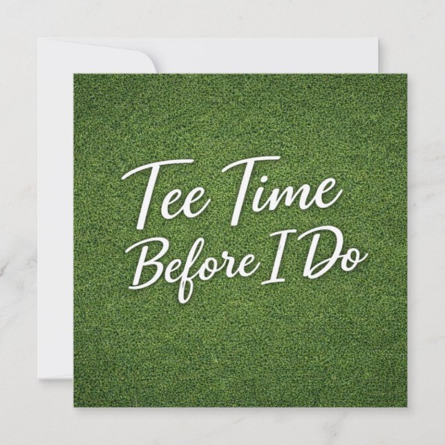 Invitation Golf Bachelor Par-Tee Golf Theme Invite | Heure de (Devant)