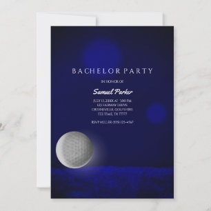 Invitation Golf Bachelor Party Navy Blue Golf Ball - Golfs