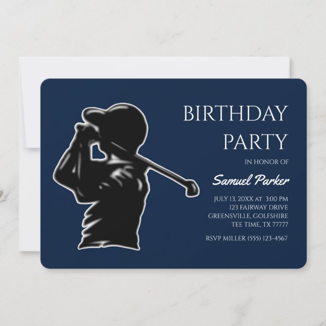 Invitation Golf Bachelor Party - sortie de golf classique élé (Devant)