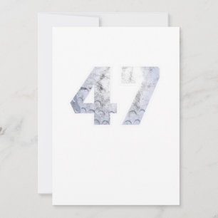 Invitation Golf Ball 47 e Anniversaire Célébration Sport Cade