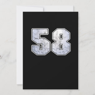 Invitation Golf Ball 58 e Anniversaire Fête Sport Cadeau