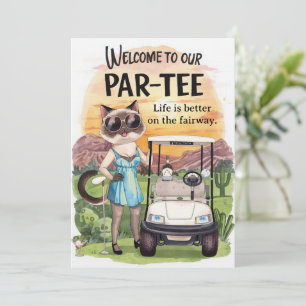 Invitation Golf Bienvenue à la maison du golfeur  FOR cocktai