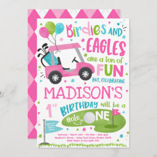 Invitation Golf Birthday Hole In One Golf 1Anniversaire