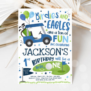 Invitation Golf Birthday Hole In One Golf 1st Birthday Party