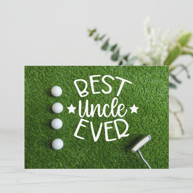 Invitation Golf Birthday Tee Up for Uncle's Golf Spectacular (Debout devant)