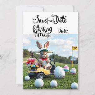 Invitation Golf Bunny Ribbit Golfer pour Pâques