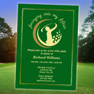 Invitation Golf Classic Green Golden Player 50e anniversaire