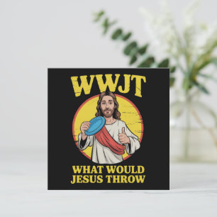 Invitation Golf de disque Wwjt Que lancerait Jésus Frisbee 