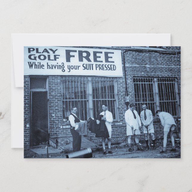 Invitation Golf de jeu libre (tout en faisant presser votre (Devant)