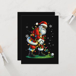 Invitation Golf de Noël Santa Golfeur Xmas Drôle