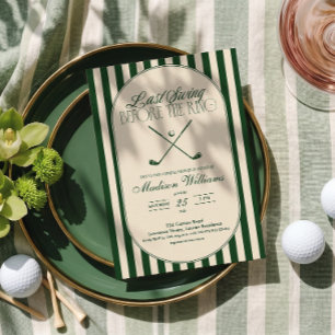 Invitation Golf "Dernier Swing avant la Bague" Baby Shower de