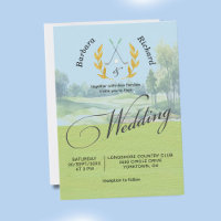Golf Élégant Mariage Aquarelle Parcours de Golf