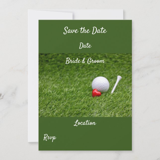 Invitation Golf Enregistrer la date (Devant)