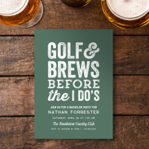 Golf et bières avant la fête de bachelor vert de j