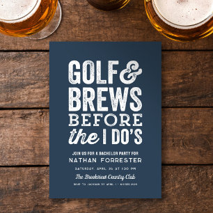 Invitation Golf et bières avant la soirée d'enterrement de vi