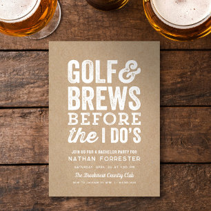 Invitation Golf et bières avant l'enterrement de vie de garço