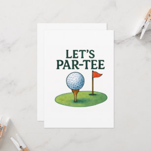 Invitation Golf Faisons la Fête au Par Golf Thème