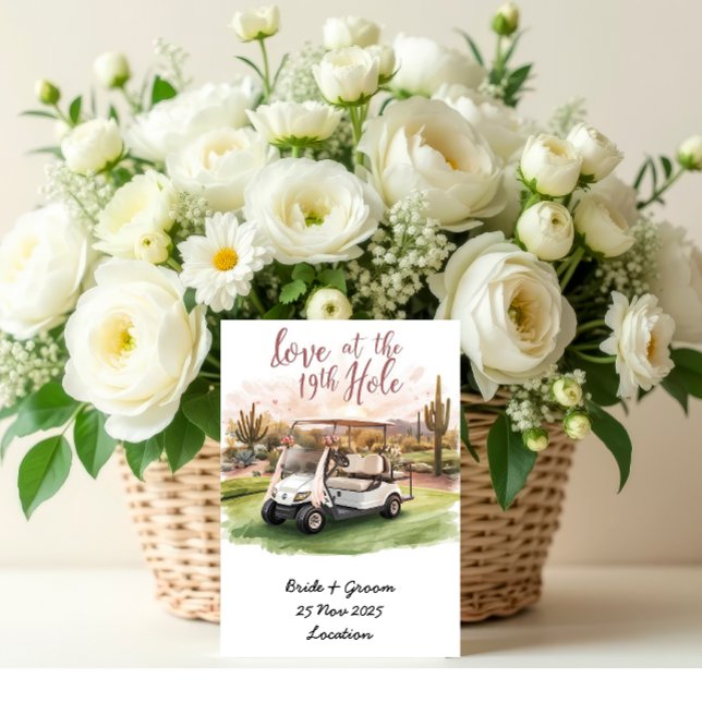 Invitation Golf Faisons la Fête ! Mariage de Golf en Arizona (Créateur téléchargé)
