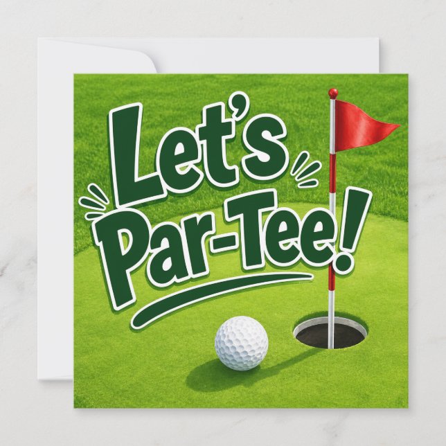 Invitation Golf Faisons la Fête sur le Green (Devant)