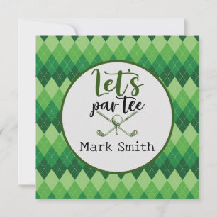 Invitation Golf Faisons Par Tee pour la fête des golfeurs