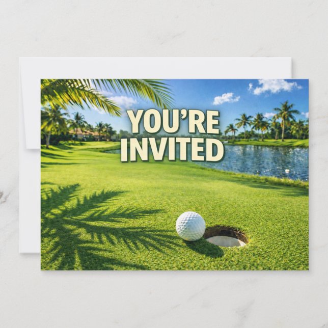 Invitation Golf Floride sur le thème vous êtes invités (Devant)