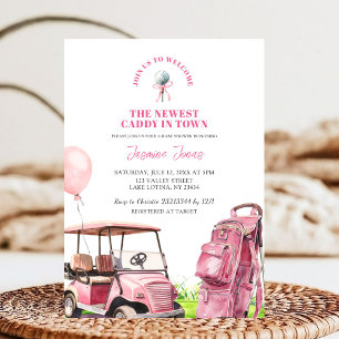 Invitation Golf Girl le nouveau Baby shower caddie