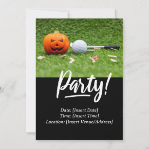 Invitation Golf Halloween thème pour golfeur