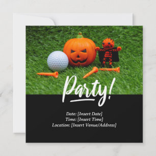 Invitation Golf Halloween thème pour golfeur