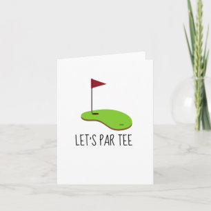 Invitation Golf Let’s Par avec drapeau de golf sur vert
