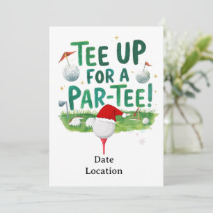 Invitation Golf Let’s Par tee pour Noël