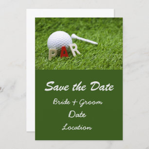 Invitation Golf Mariage enregistrer la date par à la paire av