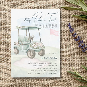 Invitation Golf miniature à l'aquarelle Baby Shower Par-Tee