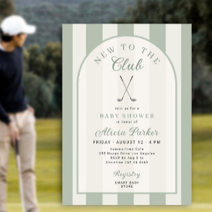 Invitation Golf nouveau au club shower bébé genre neutre