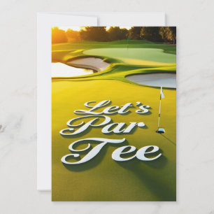Invitation Golf Par Tee texte sur Putting Green