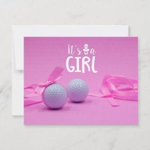 Invitation Golf petite fille c'est fille sur Arrière - plan r